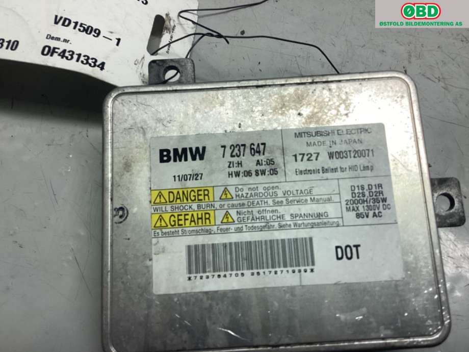 Styreenhet xenon/ballast til BMW 7-Serie 2009-2015 (F01/F02/F03/F04) (F01/F02/F03/F04) (BMW|63 11 7 237 647|)