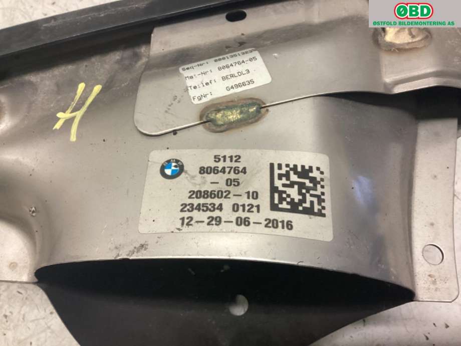 Eksos diverse til BMW 7-Serie 2015-->> (G11/G12) (G11/G12) (BMW|51 12 8 064 764|)