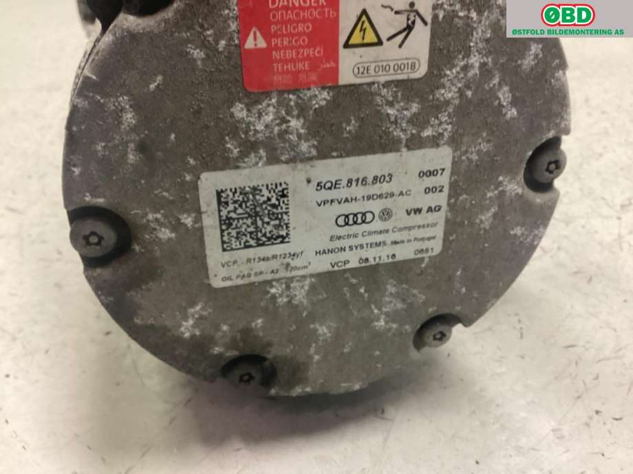Aircondition kompressor til VW Passat 2015-2019 (Fase 1) (B8) (B8) (VOLKSWAGEN|5QE 816 803||5QE816803)
