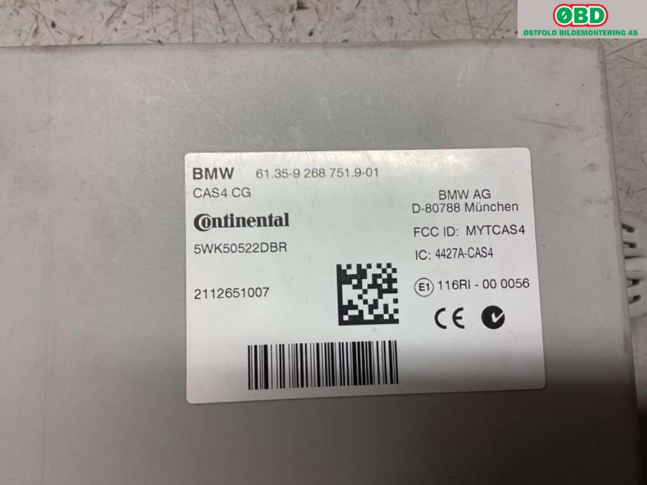 Styreenhet diverse til BMW 7-Serie 2009-2015 (F01/F02/F03/F04) (F01/F02/F03/F04) (BMW|61 35 6 809 374||61359268751)