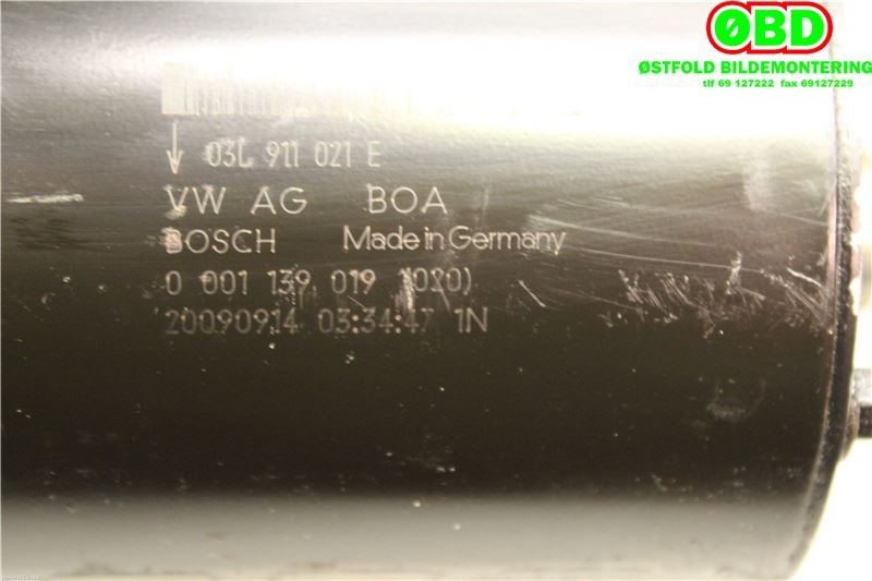 Starter diesel til Audi A4 2007-2014 (Type IV) (B8) (B8) (AUDI|03L 911 021 E|03L 911 021 G|03L911021E)