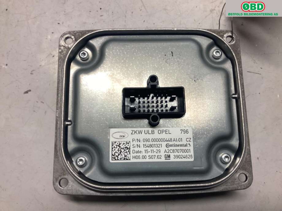 Styreenhet xenon/ballast til Opel Astra K 2015-->> (OPEL|39024626|)