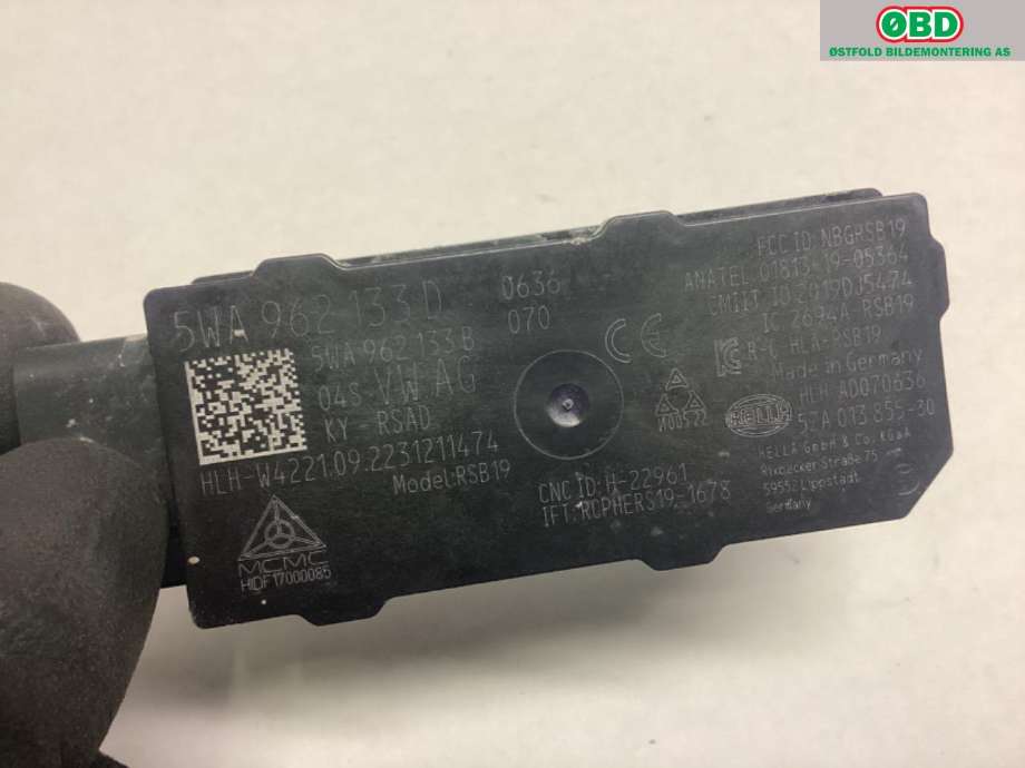 Sensor radar til VW ID.5 2022-->>  (VOLKSWAGEN ID.5|5WA 962 133 D|)