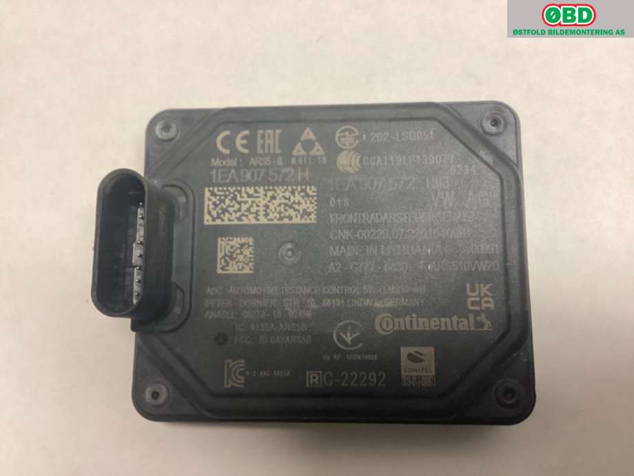 Sensor radar til VW ID.5 2022-->>  (VOLKSWAGEN ID.5|1EA 907 572 H|)