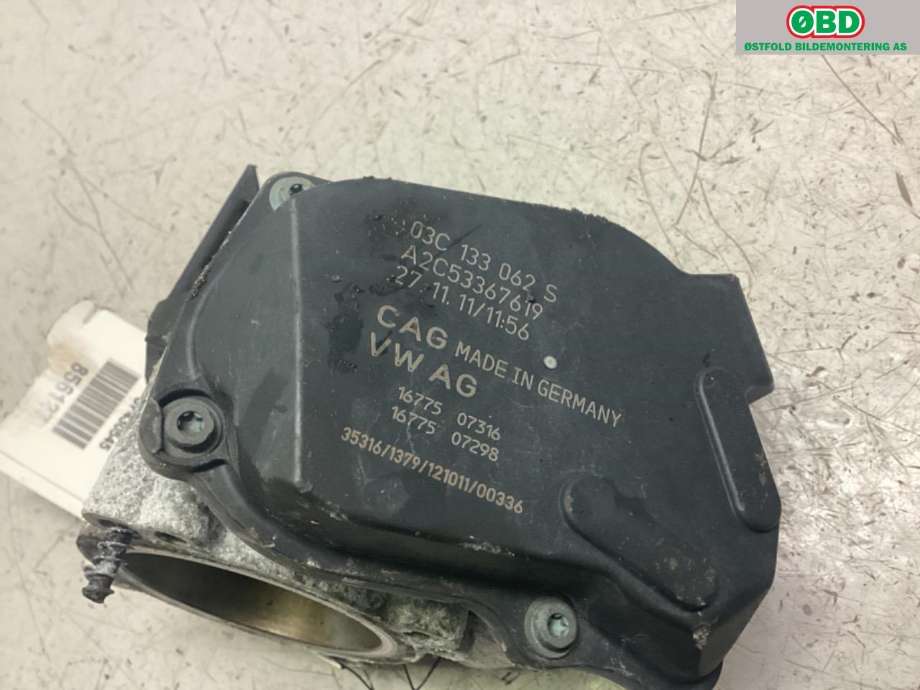 Spjeldhus til Audi A1 2010-2014 (Type I, Fase 1)  (AUDI|03C 133 062 S|03C 133 062 T|03C133062S)