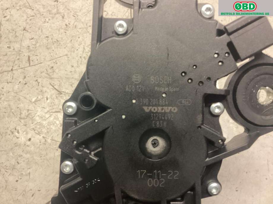 Viskermotor bakrute til Volvo V60/V60 CC 2013-2018 (Type I, Fase 2)  (VOLVO|31294492|0390201884)