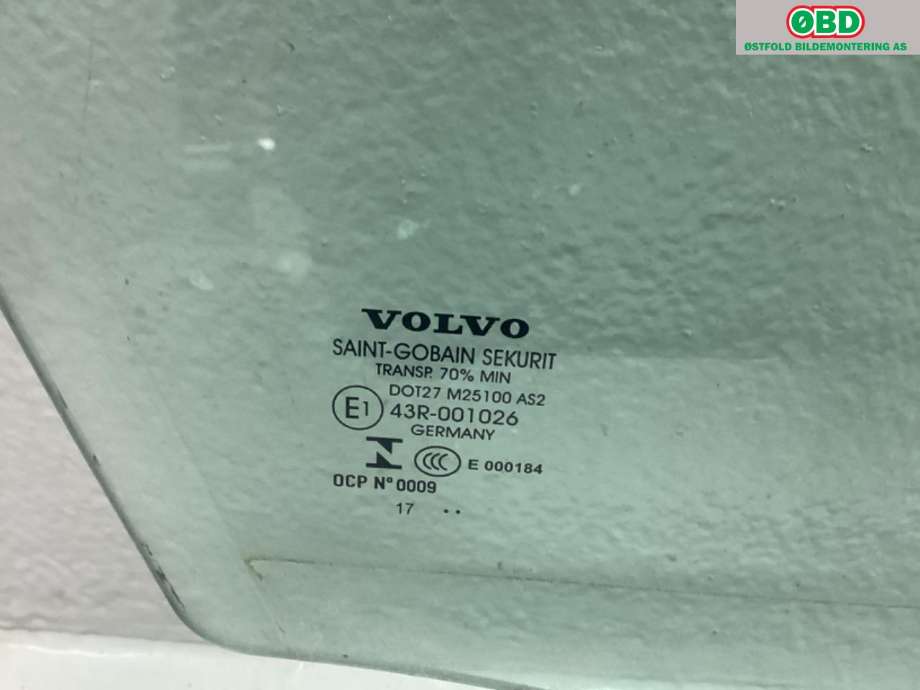 Siderute høyre foran til Volvo V60/V60 CC 2013-2018 (Type I, Fase 2)  (VOLVO|31385411|)