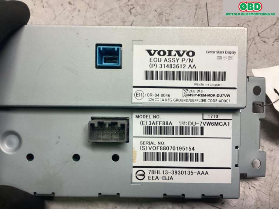 Instrument kjørecomputer til Volvo V60/V60 CC 2013-2018 (Type I, Fase 2)  (VOLVO|36011463||31483612AA)