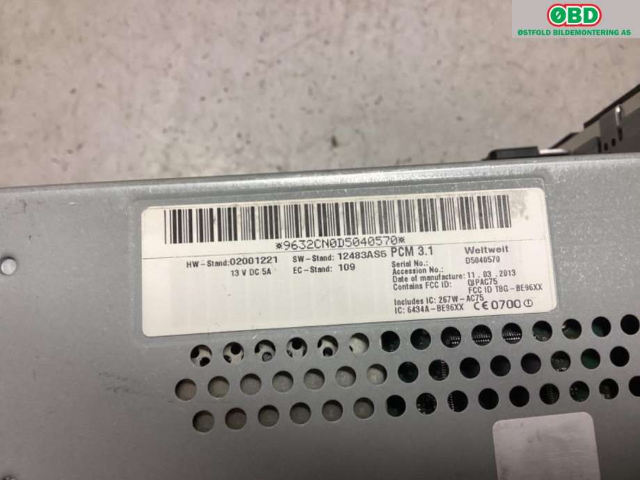 Bilstereo navigasjon til Porsche Cayenne 2010-2017 (92A) (92A) (PORSCHE|958 642 970 10|)