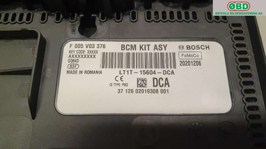 Styreenhet comfort (BCM) til Ford Transit Connect 2018-->> Type II, Fase 2  (FORD|2474841||LT1T15604DCA)