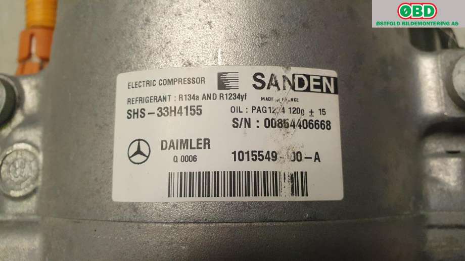 Aircondition kompressor til Mercedes B-Klasse 2011-2018 (W246) (W246) (MERCEDES|A 003 230 51 11|)