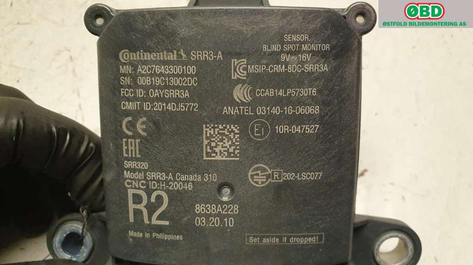 Sensor radar til Mitsubishi Outlander 2015-->> (Type III, Fase 2)  (MITSUBISHI|8638A228|)