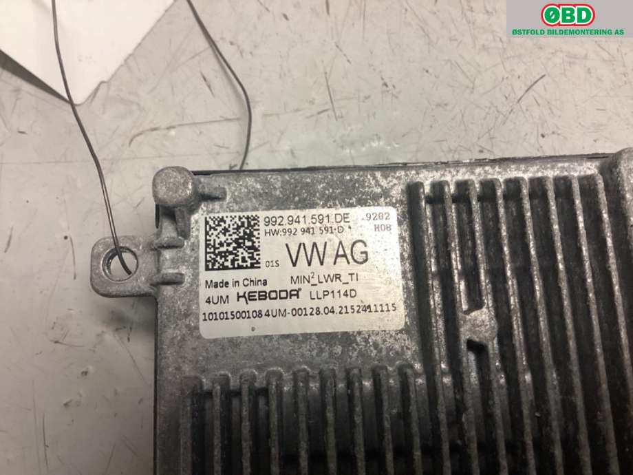 Styreenhet xenon/ballast til VW ID.3 2020-->>  (VOLKSWAGEN|992 941 591 DE|)