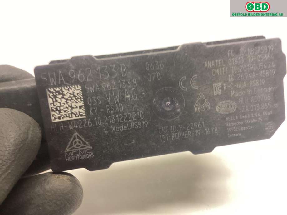 Sensor radar til VW ID.3 2020-->>  (VOLKSWAGEN|5WA 962 133 D|)