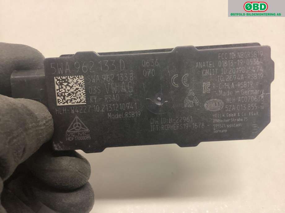 Sensor radar til VW ID.3 2020-->>  (VOLKSWAGEN|5WA 962 133 D||5WA962133D)