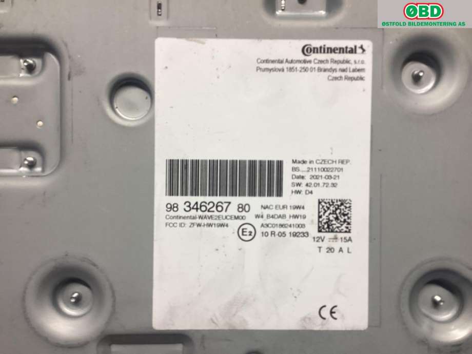 Bilstereo navigasjon til Opel Corsa F 2019-->>  (OPEL||9834626780)