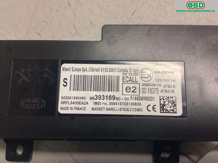 Styreenhet bluetooth til Opel Corsa F 2019-->>  (OPEL||9839316980)