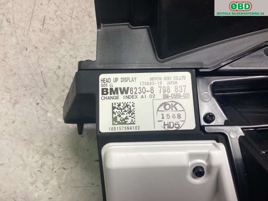 Instrumentpanel til BMW X5 2018-->> (G05) (G05) (BMW|62 30 8 798 837|)