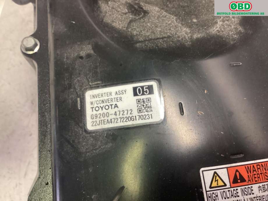 Inverter elbil til Toyota Prius 2016-2023 (Type IV) (combi) (combi) (TOYOTA|G920049107||G920047272)