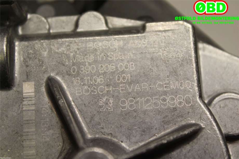 Viskermotor bakrute til Peugeot 5008 2017-->> (Type II)  (PEUGEOT|98 112 599 80||9811259980)