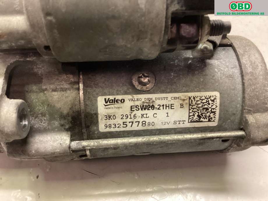 Starter diesel til Peugeot Partner 2019-->> (Type III)  (PEUGEOT|98 252 330 80||9832577880)