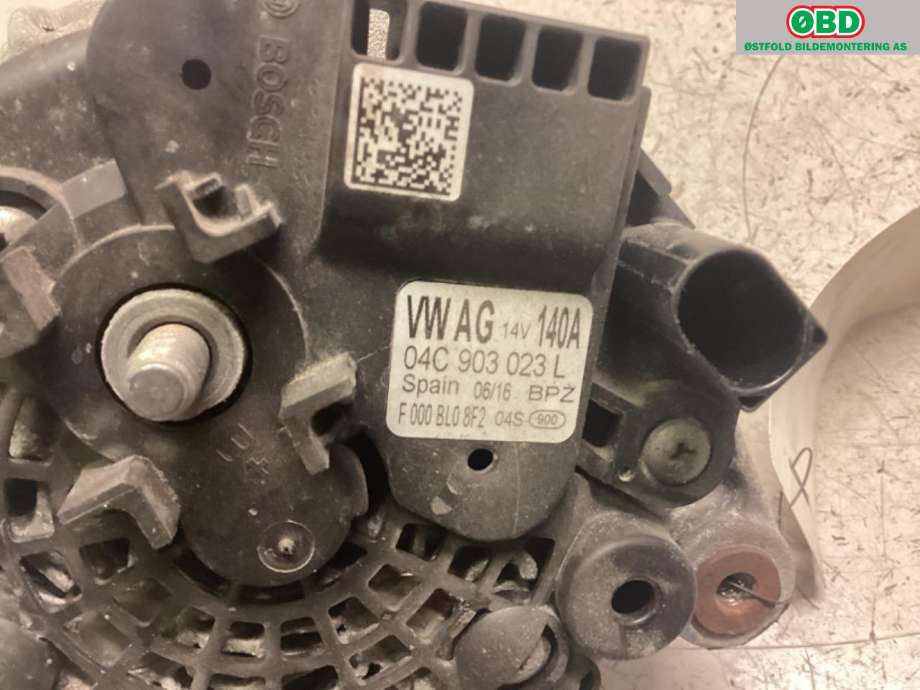 Dynamo til VW Polo 2014-2017 (Type V, Fase 2)  (VOLKSWAGEN|04C 903 023 L|04C 903 023 K|)
