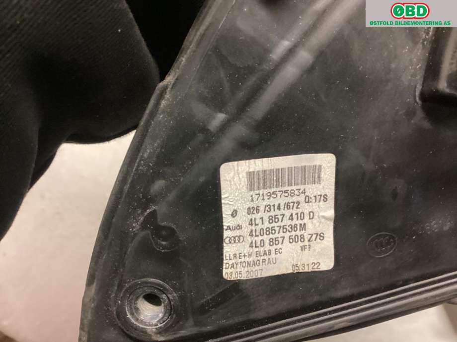 Speil venstre til Audi Q7 2006-2010 (Type I, Fase 1)  (AUDI|4L1 857 409 R|)