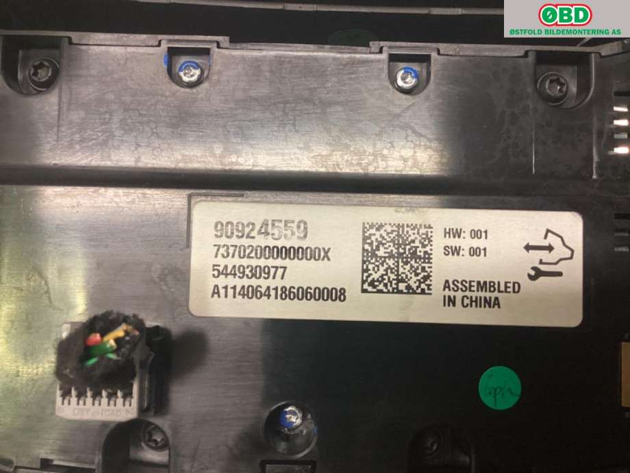 Varmeapparat betjening til Opel Insignia A 2014-2017  (OPEL|90924559|)