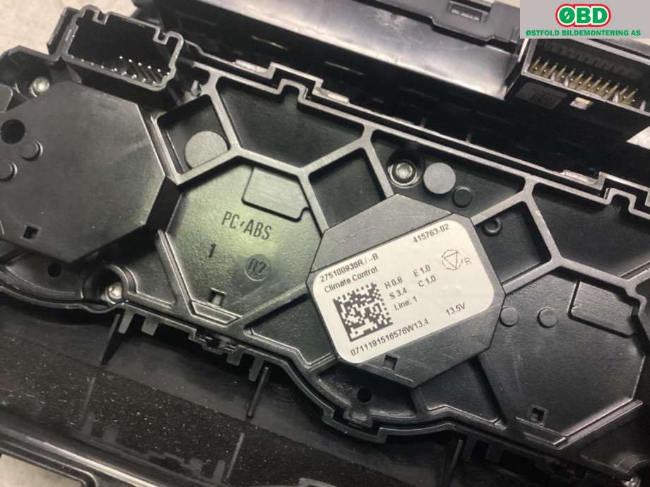 Varmeapparat betjening til Renault Zoe 2013-2019 (Fase 1)  (RENAULT|275100936R|)