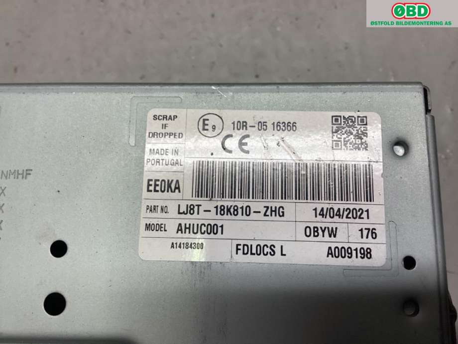 Bilstereo navigasjon til Ford Mustang Mach-e 2020-->>  (FORD|2616293|LJ8T-18K810-ZHK|LJ8T18K810ZHG)