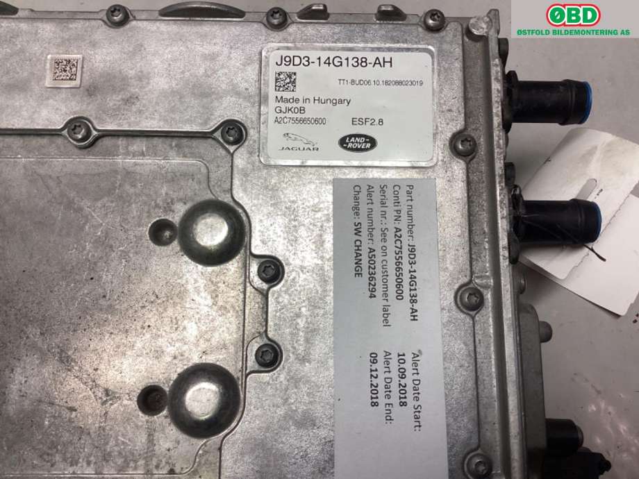 Inverter elbil til Jaguar I-PACE 2018-->>  (JAGUAR|T4K10222|T4K20014|J9D314G138AH)