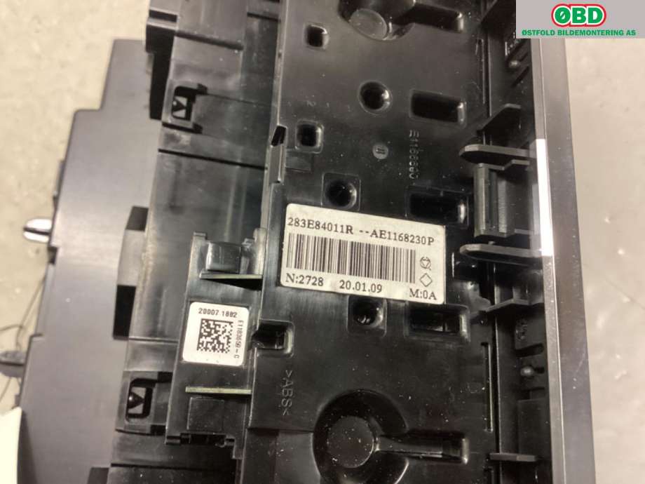 Varmeapparat betjening til Renault Zoe 2013-2019 (Fase 1) (RENAULT|275100936R|)