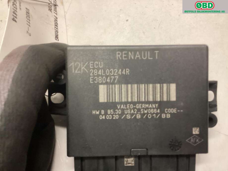 Styreenhet parkering til Renault Zoe 2013-2019 (Fase 1)  (RENAULT|284L03244R|284L08347R)