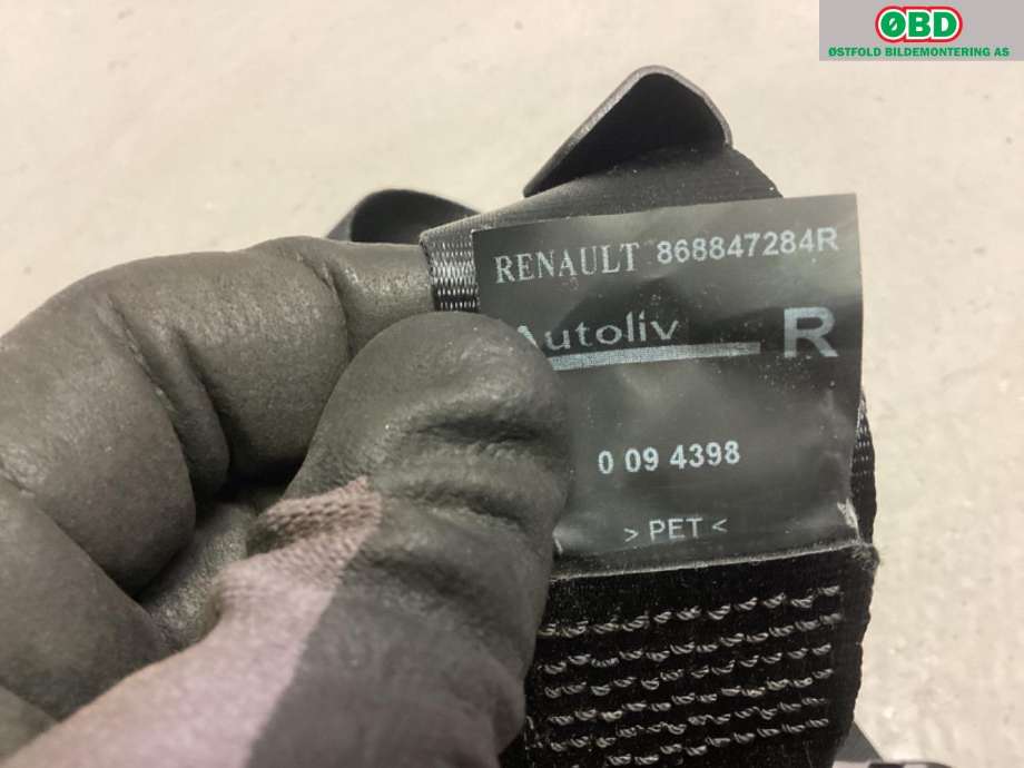 Airbag beltestrammer til Renault Zoe 2013-2019 (Fase 1)  (RENAULT|868847284R|)