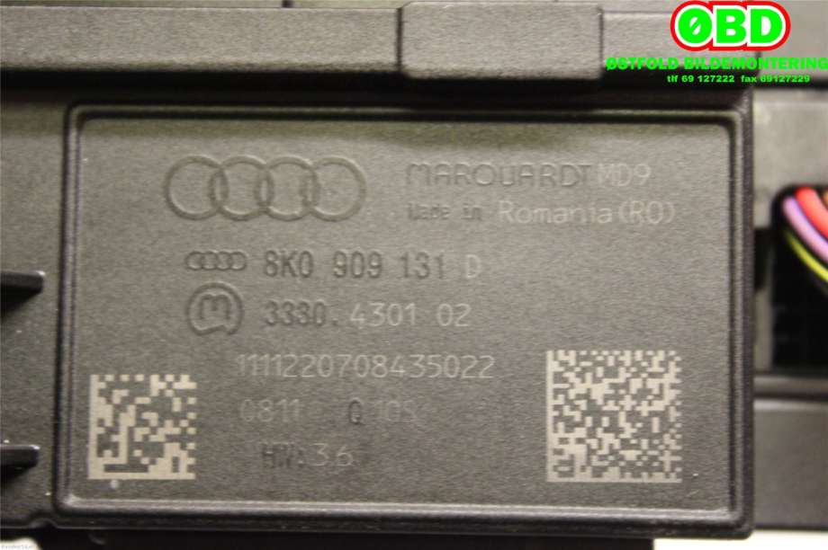 Tenningslås til Audi A5 2007-2016 (Type I)  (AUDI|8K0 909 131 D||8K0909131D)