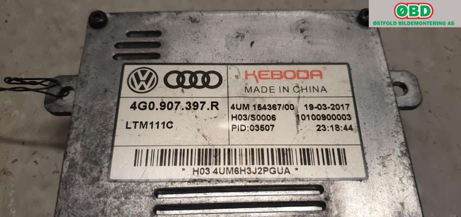 Styreenhet xenon/ballast til Audi A1 2015-2018 (Type I, Fase 2) (AUDI|4G0 907 397 R||4G0907397R)