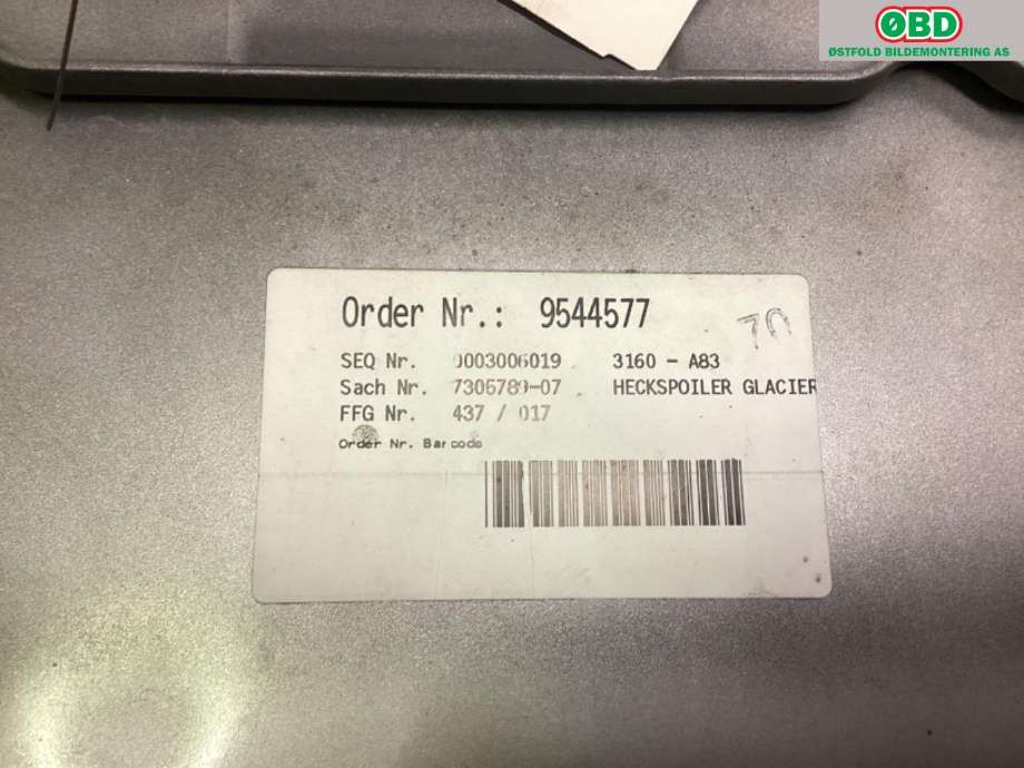 Spoiler bakluke til BMW 3-Serie 2012-2018 (F30/F31/F34) (F30/F31/F34) (BMW|51 62 7 263 168|)