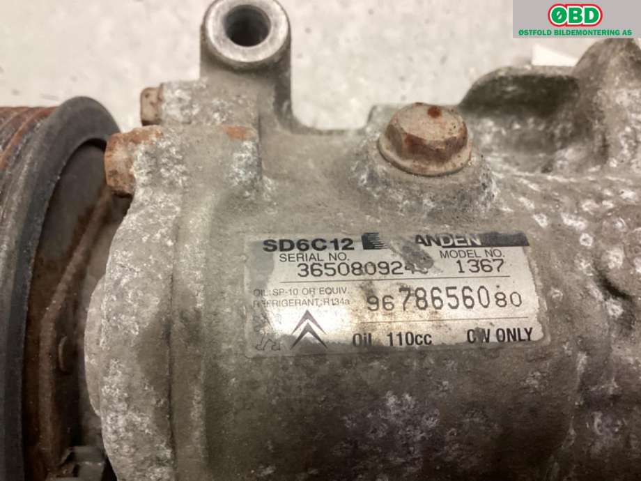 Aircondition kompressor til Peugeot Partner 2008-2015 (Type II, Fase 1) (PEUGEOT|9678656080|)