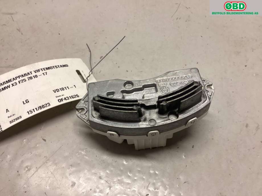 Varmeapparat motstand til BMW X3 2010-2017 (F25) (F25) (BMW|64 11 9 265 892|)