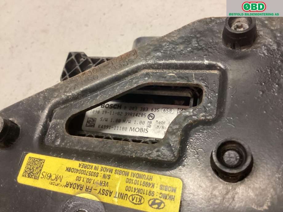 Sensor radar til Hyundai Kona 2017-2021 (Type I, Fase 1) (HYUNDAI|99110K4100|)