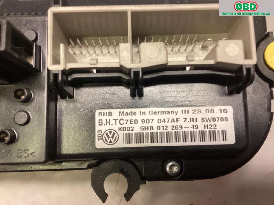 Varmeapparat betjening til VW Transporter / Caravelle 2015-2019 (T6) (T6) (VOLKSWAGEN|7E0 907 047 AF|)