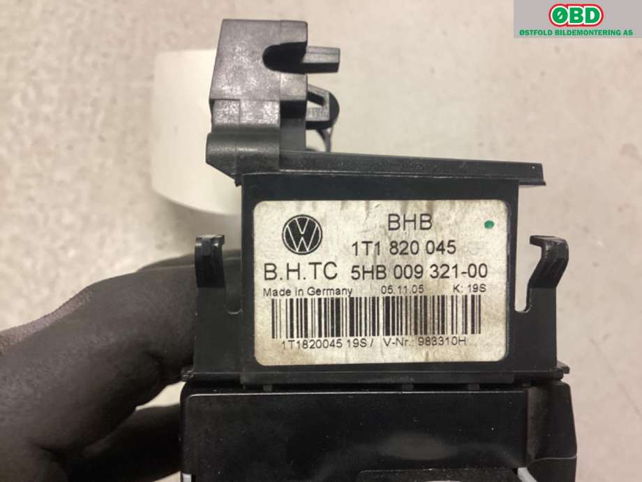 Varmeapparat betjening til VW Touran 2003-2006 (Type I, Fase 1)  (VOLKSWAGEN TOURAN TDI|1K0 820 047 HE|)