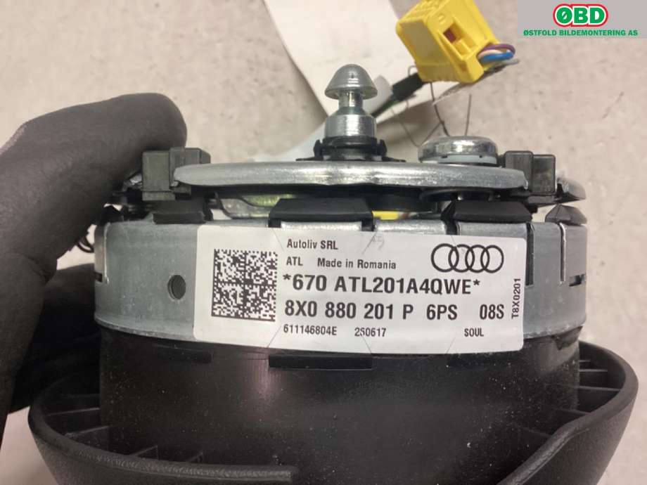 Airbag rattpute til Audi A1 2015-2018 (Type I, Fase 2) (AUDI|8X0 880 201 P||8X0880201P)