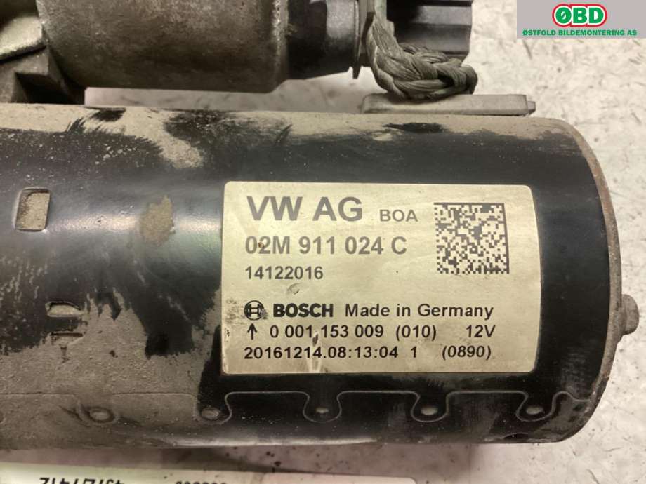 Starter diesel til VW Caddy 2015-2020 (Type III, Fase 3)  (VOLKSWAGEN|02M 911 024 C|)
