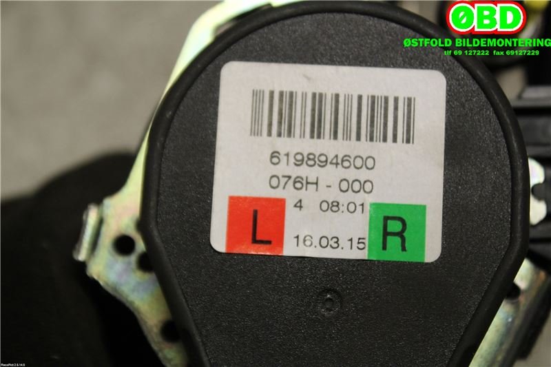 Airbag beltestrammer til Volvo V40 2012-2019  (VOLVO|31292072|)