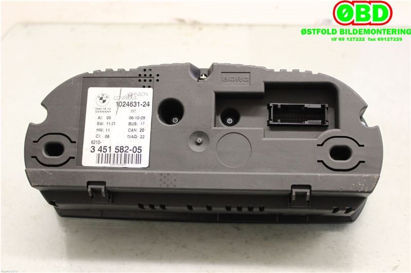 Instrumentpanel til BMW X3 2007-2010 (Fase 2) (E83) (E83) (BMW|62103451582|)