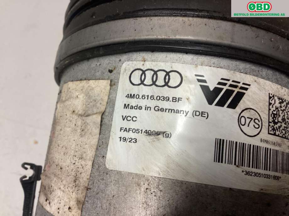 Fjær foran nivå luftpute/belg til Audi Q8 2019-->>  (Audi Q8 60 TFSI hybr|4M0 616 039 BF|)