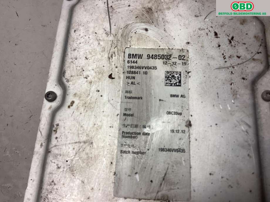 Batterilader (OBC - On Board Charger) til BMW X3 2017-->> (G01) (G01) (BMW|61 44 9 485 032|)