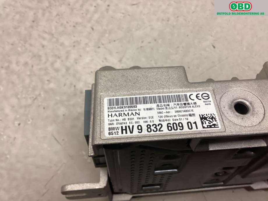 Bilstereo forsterker til BMW X3 2017-->> (G01) (G01) (BMW||983260901)