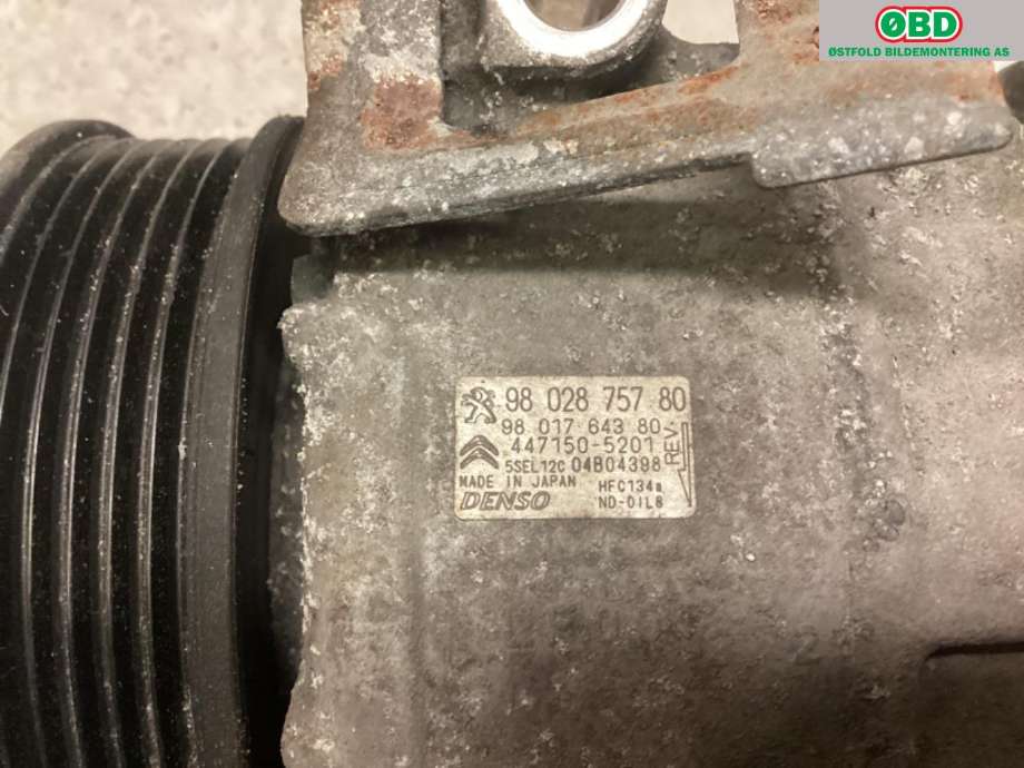 Aircondition kompressor til Citroën Berlingo 2015-2019 (Type II, Fase 2)  (CITROEN|98 028 757 80|98 197 149 80|)